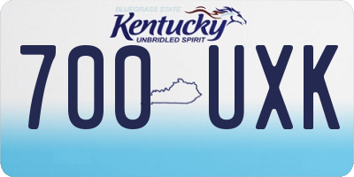 KY license plate 700UXK