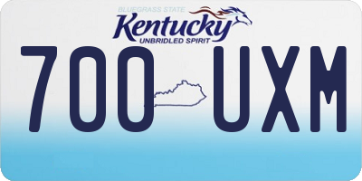 KY license plate 700UXM