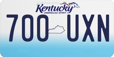 KY license plate 700UXN