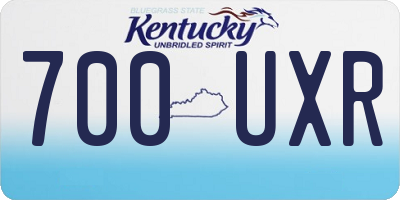 KY license plate 700UXR
