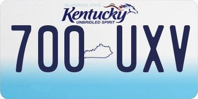 KY license plate 700UXV