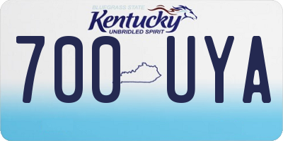 KY license plate 700UYA