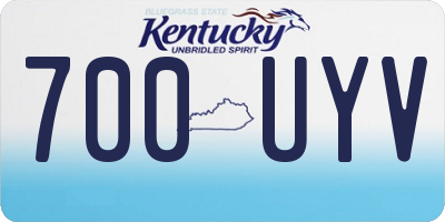KY license plate 700UYV
