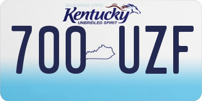 KY license plate 700UZF