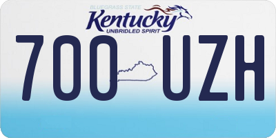 KY license plate 700UZH
