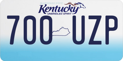 KY license plate 700UZP