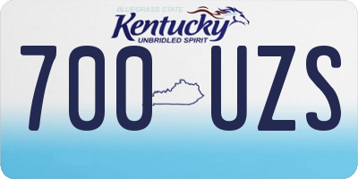 KY license plate 700UZS