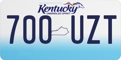 KY license plate 700UZT