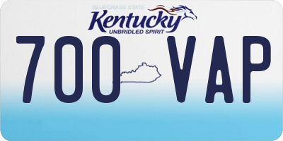 KY license plate 700VAP