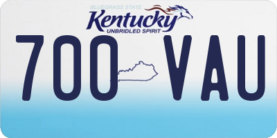 KY license plate 700VAU