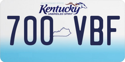 KY license plate 700VBF