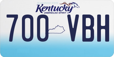 KY license plate 700VBH