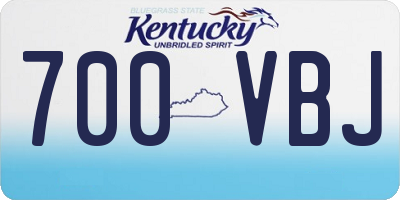 KY license plate 700VBJ