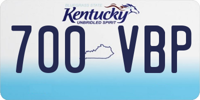 KY license plate 700VBP
