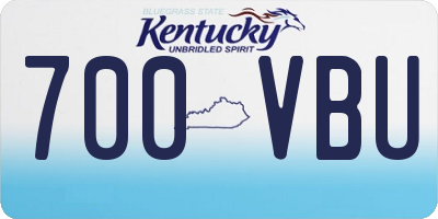 KY license plate 700VBU