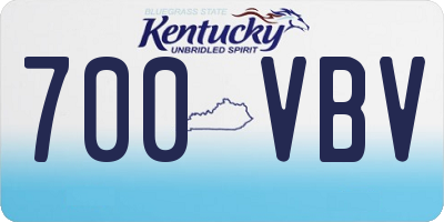 KY license plate 700VBV