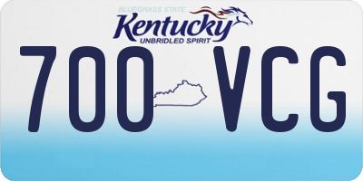 KY license plate 700VCG