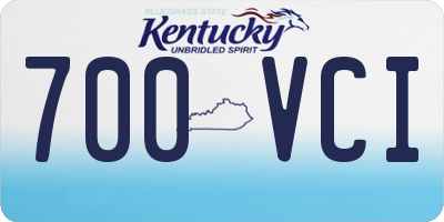 KY license plate 700VCI