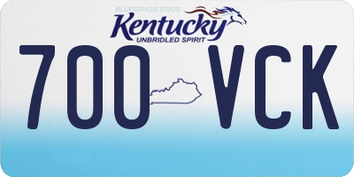 KY license plate 700VCK