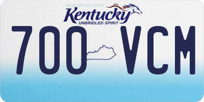 KY license plate 700VCM