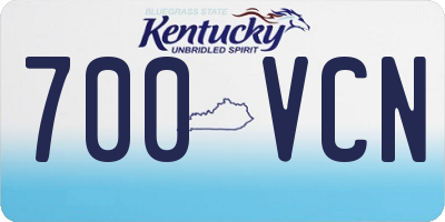 KY license plate 700VCN