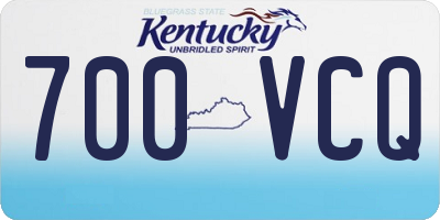 KY license plate 700VCQ