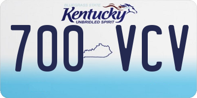 KY license plate 700VCV