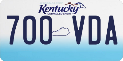 KY license plate 700VDA