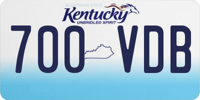 KY license plate 700VDB