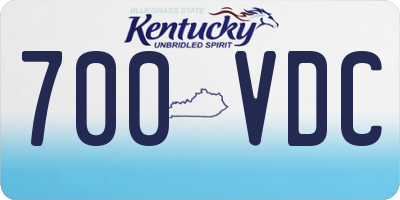 KY license plate 700VDC