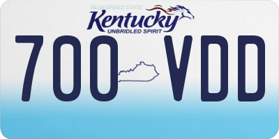 KY license plate 700VDD