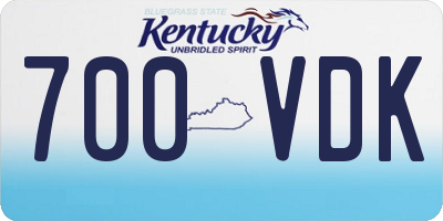 KY license plate 700VDK