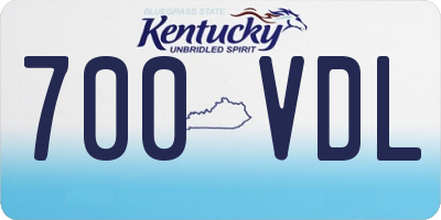 KY license plate 700VDL