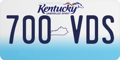 KY license plate 700VDS