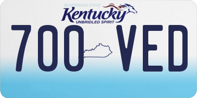 KY license plate 700VED