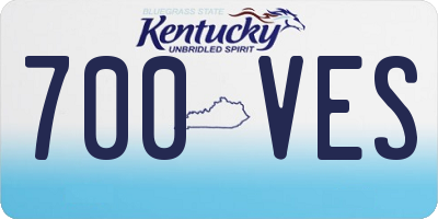 KY license plate 700VES