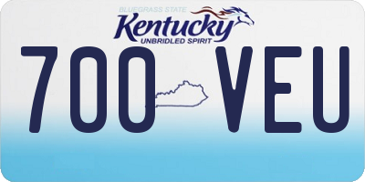 KY license plate 700VEU