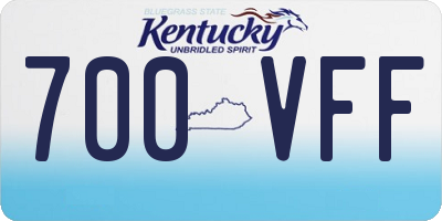 KY license plate 700VFF
