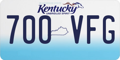 KY license plate 700VFG