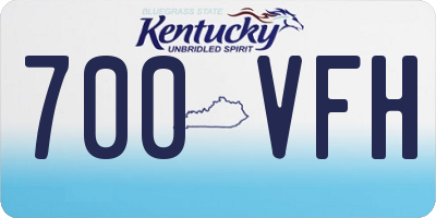 KY license plate 700VFH