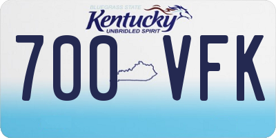 KY license plate 700VFK