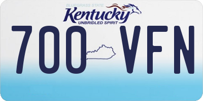 KY license plate 700VFN