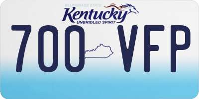 KY license plate 700VFP