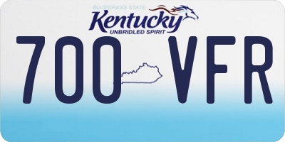 KY license plate 700VFR