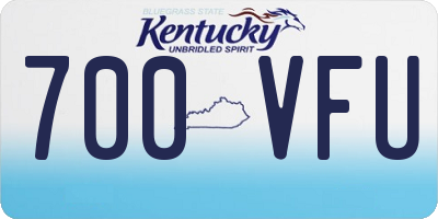 KY license plate 700VFU