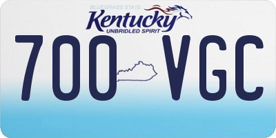 KY license plate 700VGC