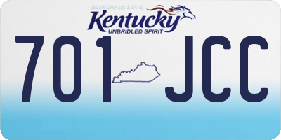 KY license plate 701JCC