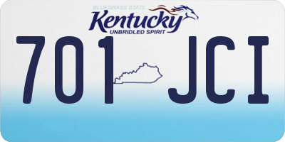 KY license plate 701JCI