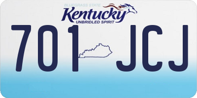 KY license plate 701JCJ