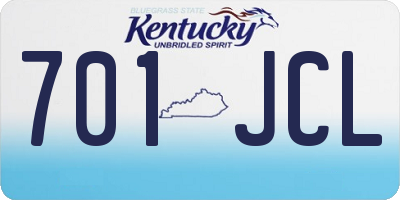 KY license plate 701JCL